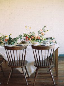 Pottery inspired wedding table scape