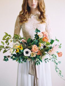 Pottery inspired wedding bouquet