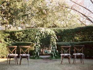 Outdoor ceremony area at The Aldredge House