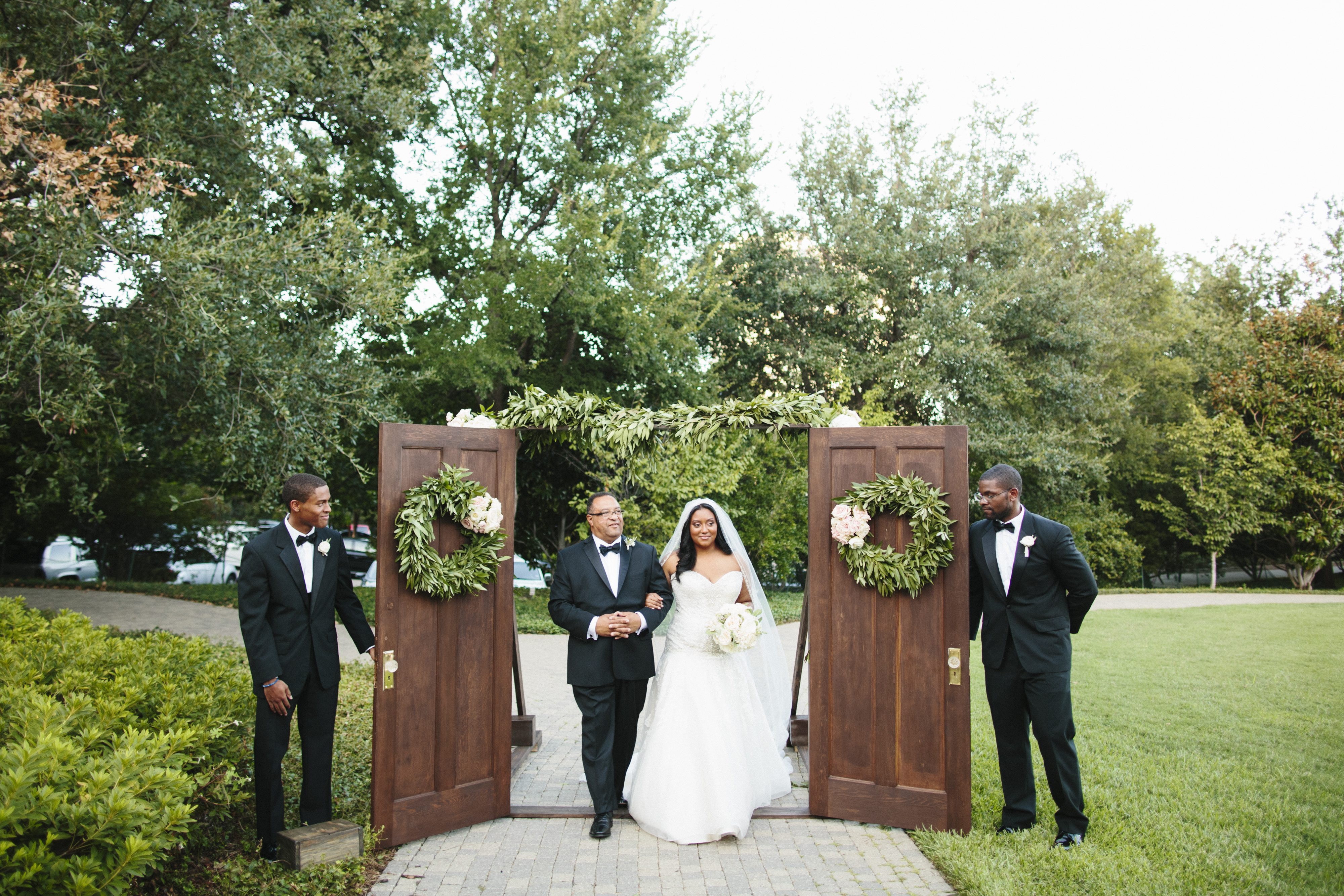 Custom built doors for wedding designed by Birds of a Feather Events
