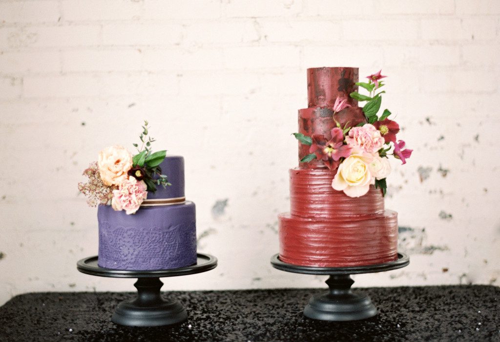 Marsala wedding cake Pantone color of the year 2015