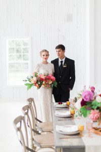 White Sparrow Barn bride and groom