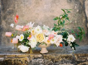 Pastel wedding centerpiece by The Southern Table