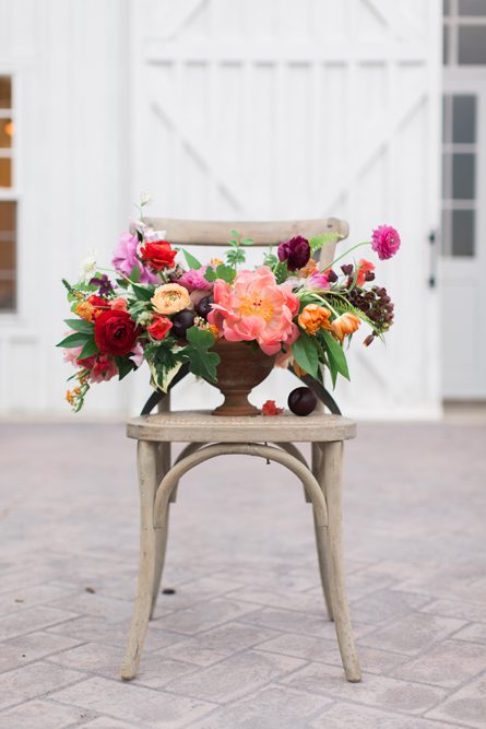 Rustic wedding centerpiece designed by The Southern Table