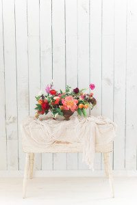 Rustic wedding table at White Sparrow Barn