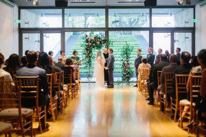 wedding ceremony at the nasher
