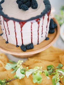 blackberry drip cake