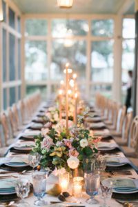 intimate candlelight dinner at a Montage Palmetto Bluff wedding planned and designed by Birds of a Feather Events