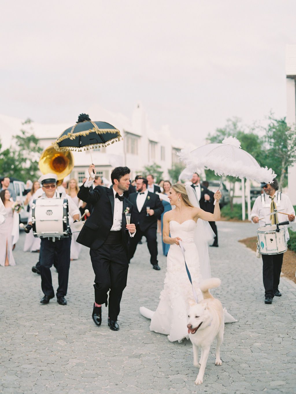 second line in 30A at an Alys Beach wedding planned and designed by Birds of a Feather Events